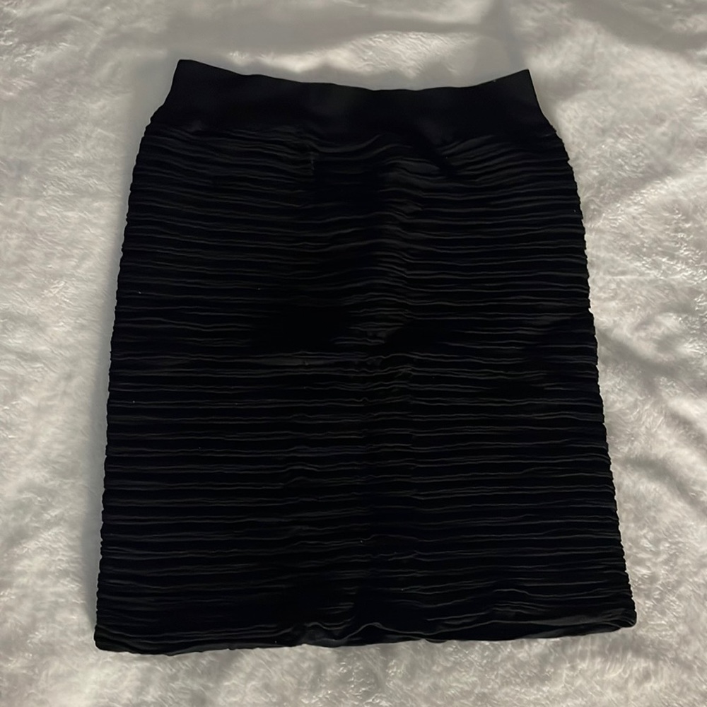 black pencil mini skirt